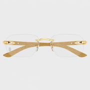 Cartier Signature C de Men Rimless Rectangle Transparent Eyeglasses