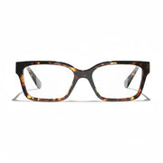Chanel Women Rectangular Tortoise Eyeglasses