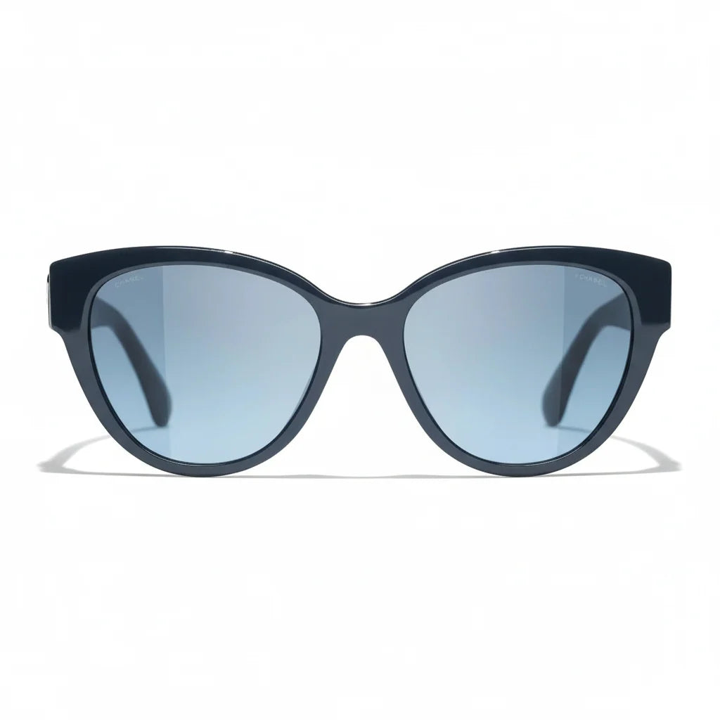 Title: Chanel Women Butterfly Dark Blue Gradient Sunglasses