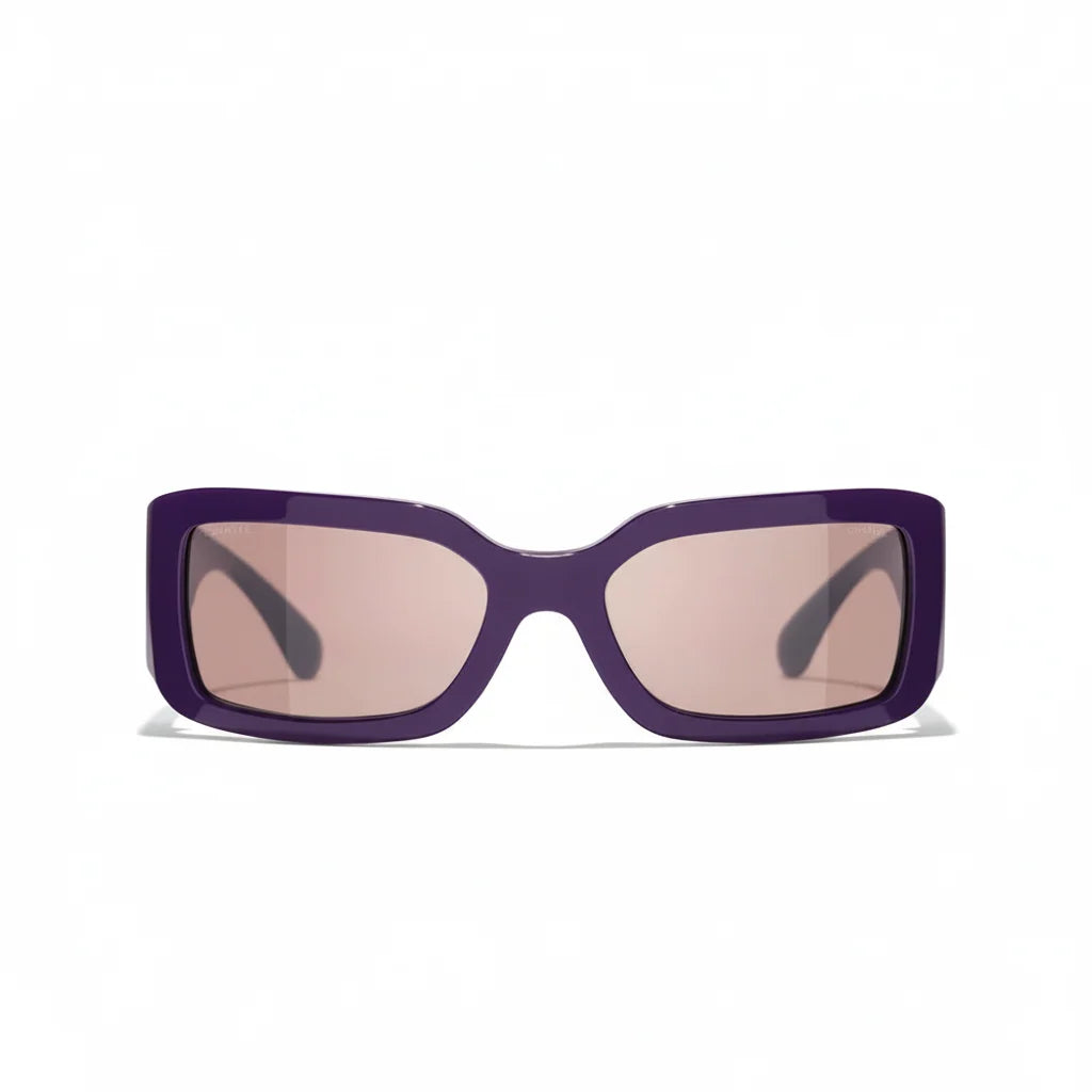 Chanel Women Rectangle Purple Sunglasses CH5526