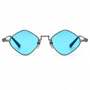Chrome Hearts Diamond Dog 2621 Unisex Blue & Chrome Diamond Sunglasses