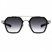 Chrome Hearts Hotation 2632 Unisex Matte Black & Silver Gothic Geometric Sunglasses