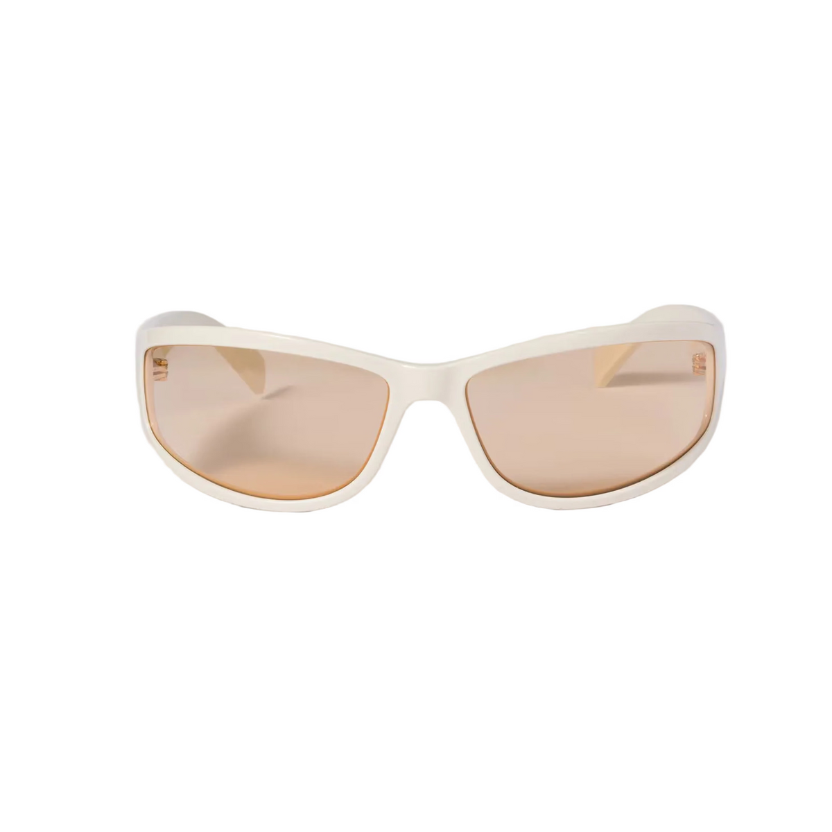 Miu Miu Eyewear Collection Women Milky White Wraparound Sunglasses 