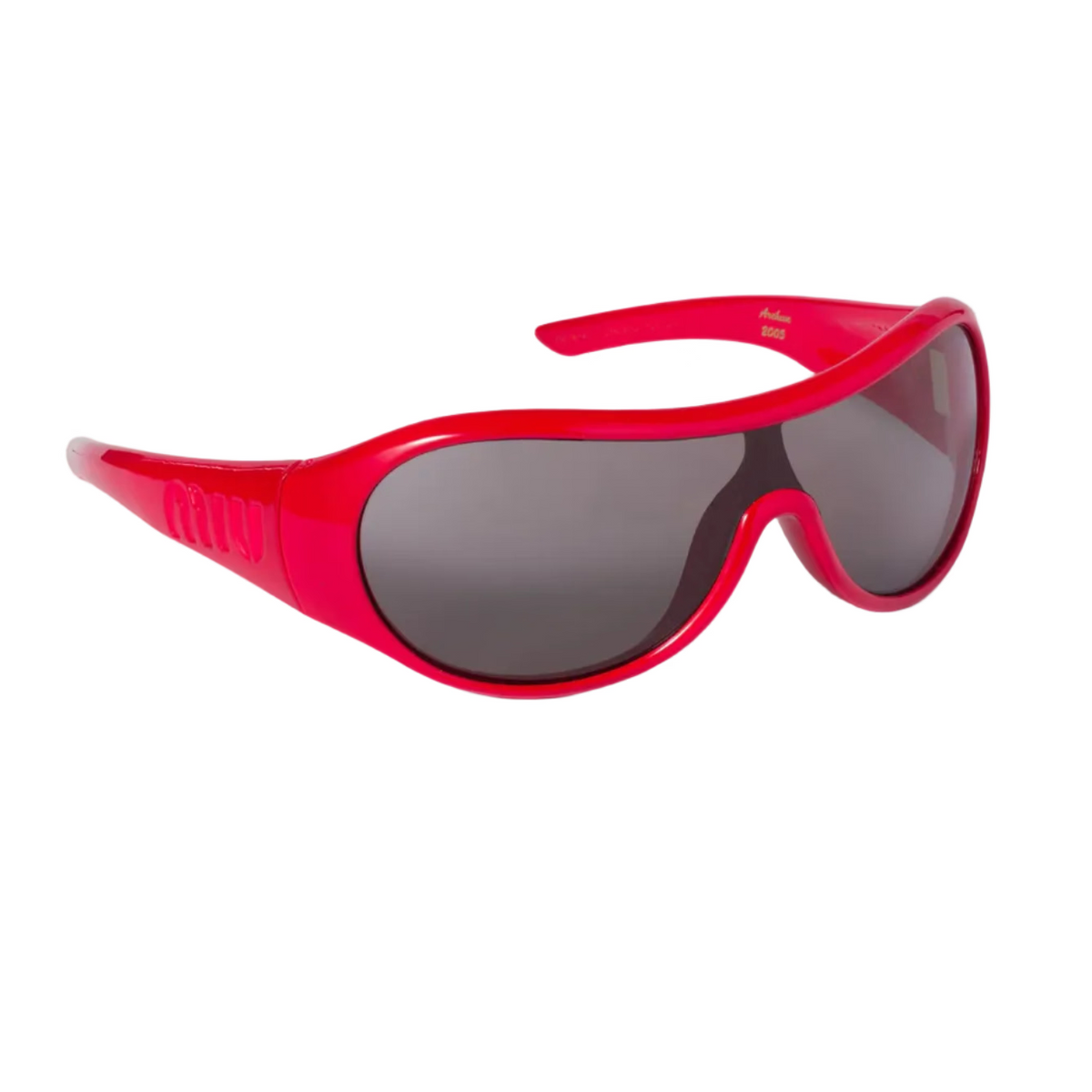 Miu Miu Ivresse Women Wraparound  Crimson / Grey Sunglasses