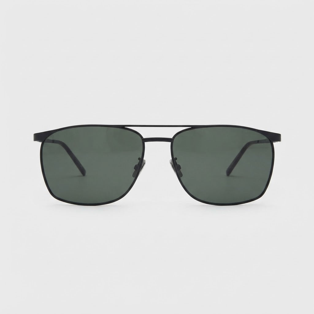 Saint Laurent Men SL 796 Semi-Matte Black Square Sunglasses