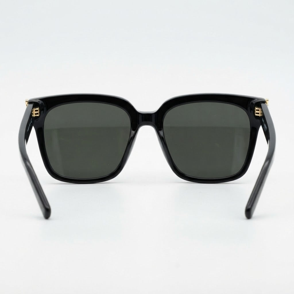 Saint Laurent Women SL M40 Gold YSL Monogram Hinge Black/Grey Sunglasses
