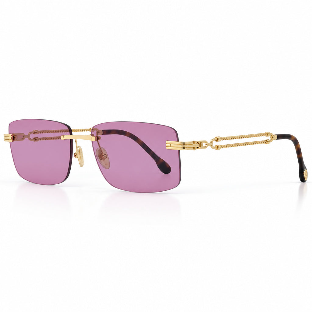 FRED Force 10 Unisex Geometric Gold/Violet Sunglasses