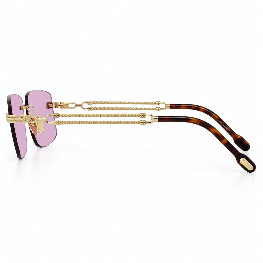 FRED Force 10 Unisex Geometric Gold/Violet Sunglasses