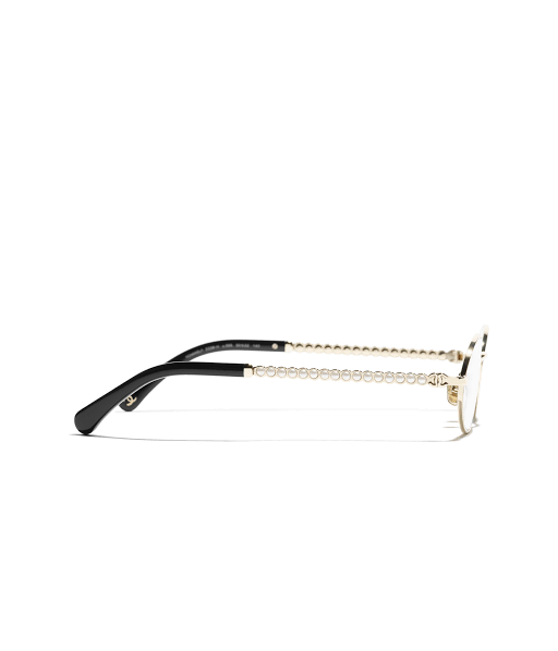 Chanel Women Oval Metal & Imitation Pearl Optical Frames Glasses CH2228H