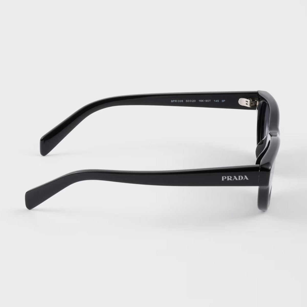 Prada Women Rectangle Frame Matte Black Sunglasses