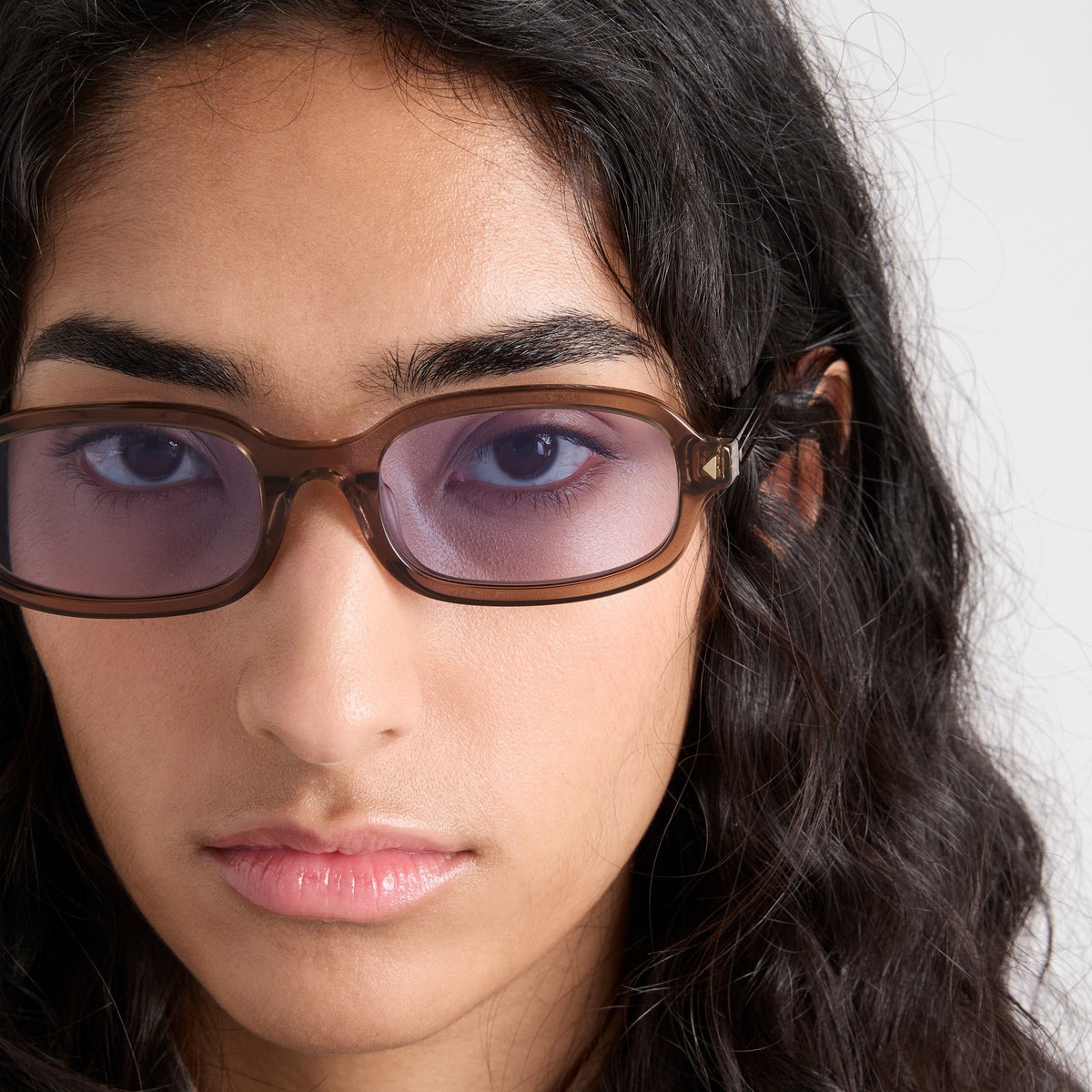 Prada Women Oval Frame Transparent Clay Sunglasses