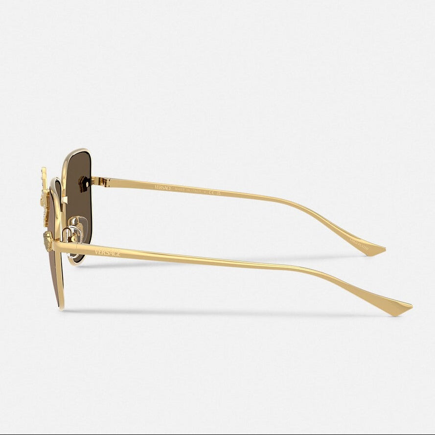 Versace Women Butterfly Frame Gold Sunglasses