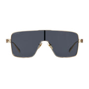 Gucci Women Rectangular Frame Gold Sunglasses