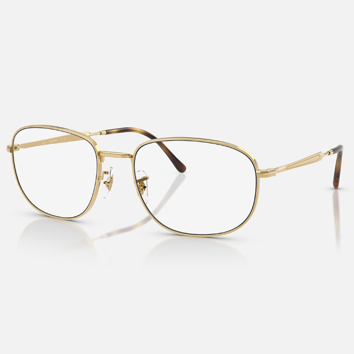 Ray Ban Women Square Frame Shiny Royal Gold Sunglasses