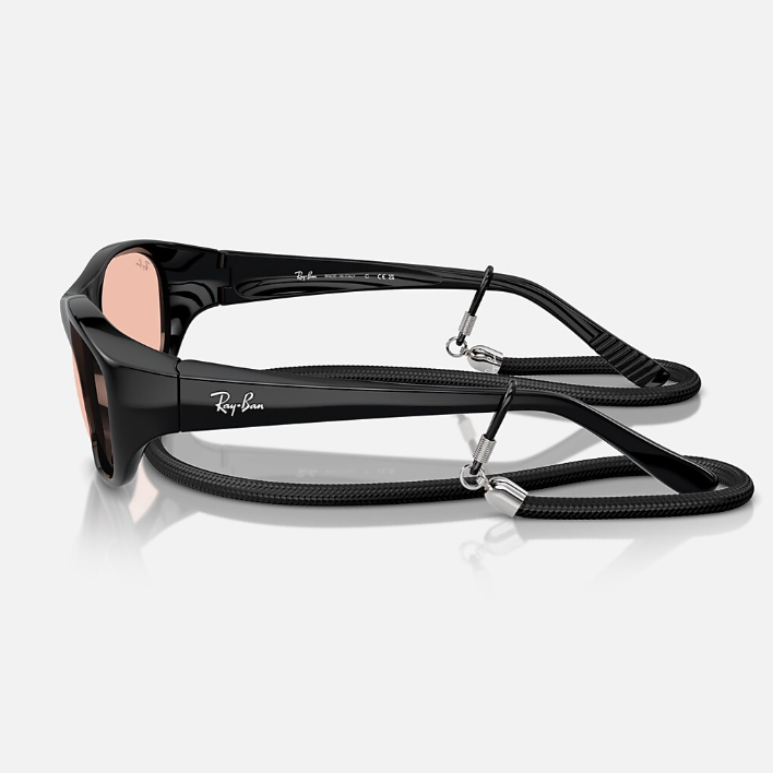 Ray Ban Men Rectangle Frame Space Black Sunglasses