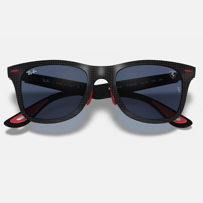 Ray Ban Men Square Frame Rustic Black Sunglasses