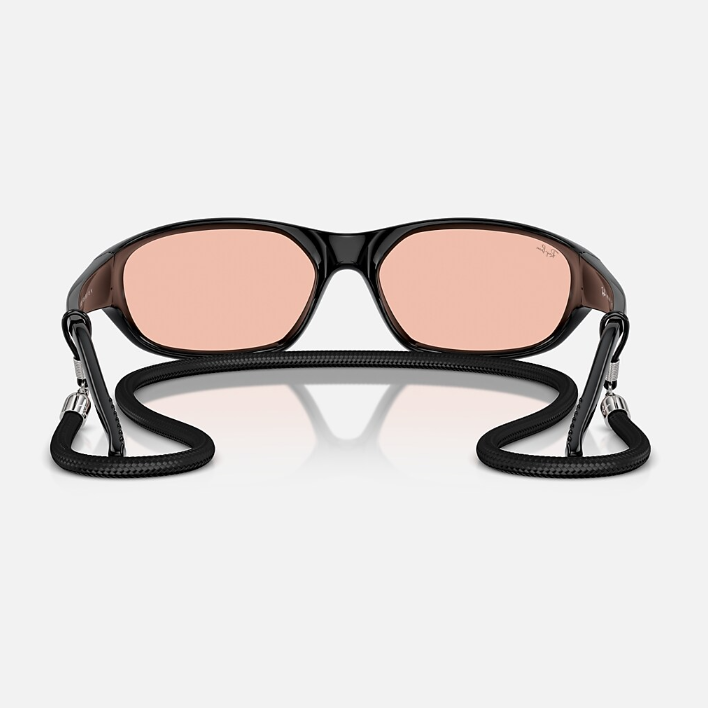 Ray Ban Men Rectangle Frame Space Black Sunglasses