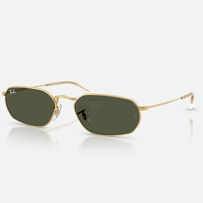 Ray Ban Men Irregular Frame Blush Gold Sunglasses