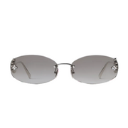 Louis Vuitton Women Oval Frame Silver Sunglasses