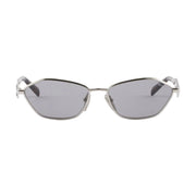Prada Women Irregular Frame Silver Sunglasses