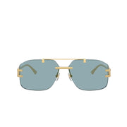 Versace Men Rmless Frame Shiny Gold Sunglasses