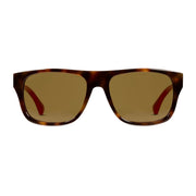 Gucci Men Square Frame Shiny Brown Sunglasses