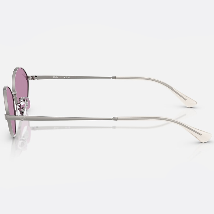 Ray Ban Women Oval Frame Shiny Gunmetal Sunglasses
