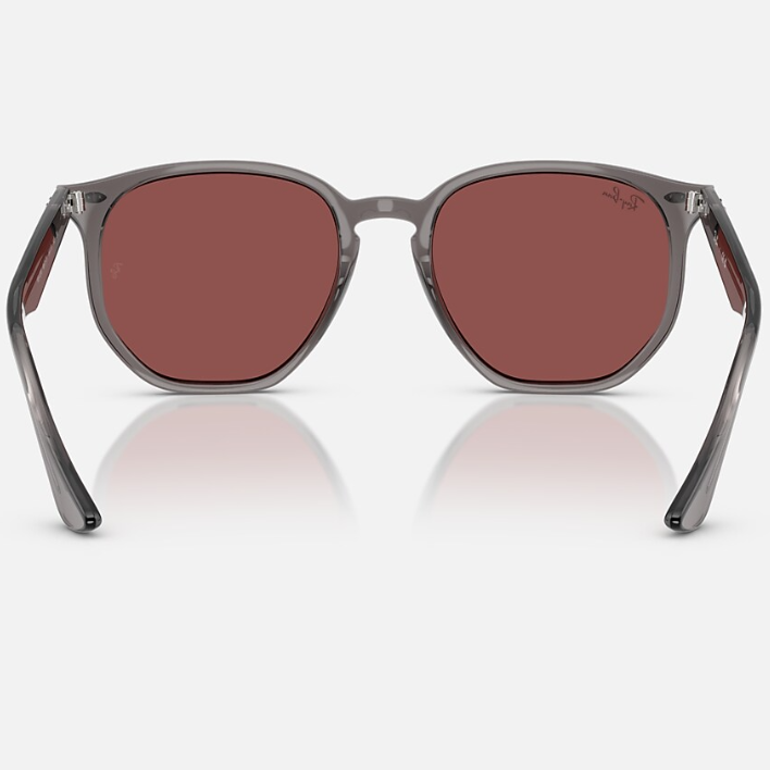 Ray Ban Women Irregular Frame Matte Opal Grey Sunglasses