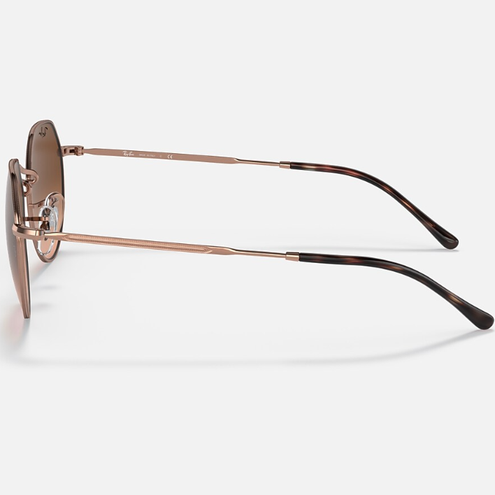 Ray Ban Women Irregular Frame Polished Copper Sunglasses
