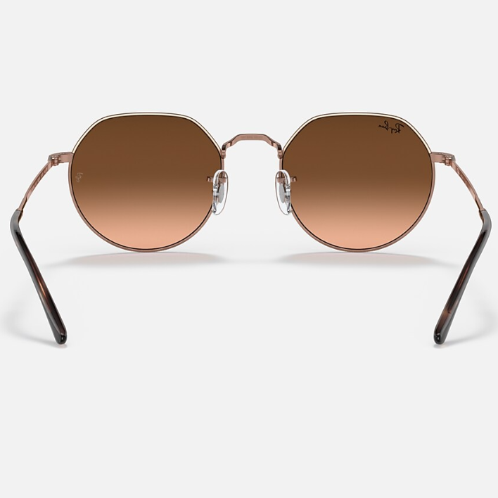 Ray Ban Women Irregular Frame Polished Copper Sunglasses