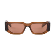 Prada Men Rctangular Frame Chocolate Brown Sunglasses
