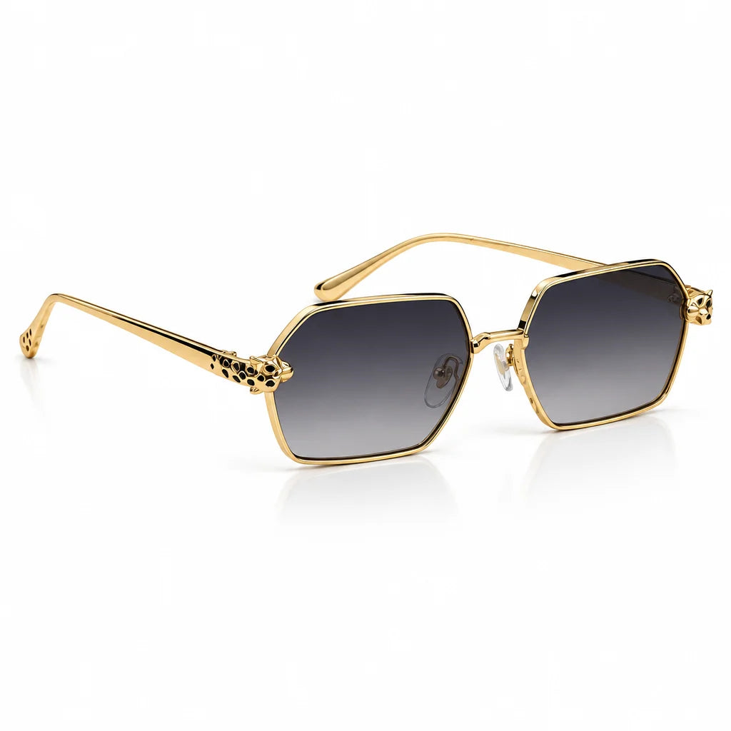 Cartier Panthère de C Women Hexagonal Gradient Grey Sunglasses